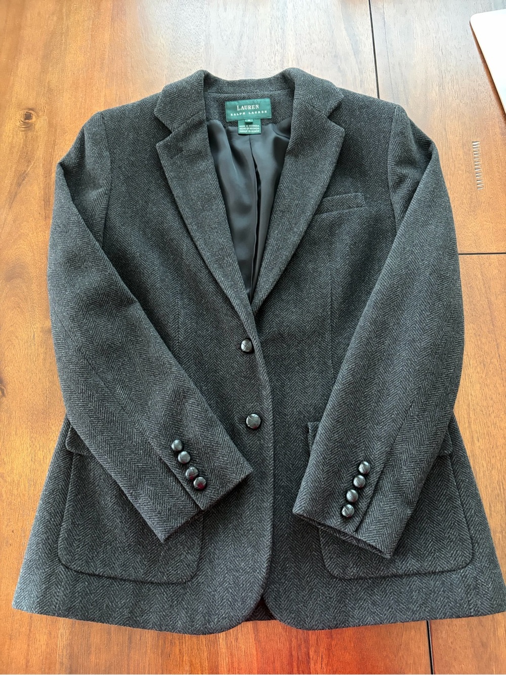 Lauren Ralph Lauren Herringbone Wool-Cashmere Blazer
